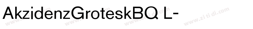 AkzidenzGroteskBQ L字体转换